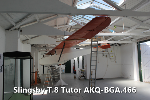Slingsby T.8 Tutor AKQ-BGA.466, Hooton Park Hangars